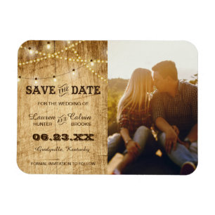 Ímã Economias do casamento do país a data com foto