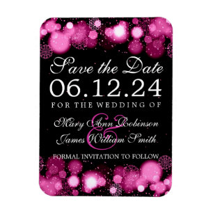 Ímã Economias elegantes do inverno as luzes do rosa da