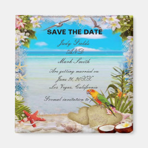Imã Economias florais do casamento da praia tropical a