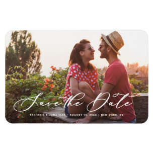 Ímã Economias lunáticas brancas da foto da caligrafia