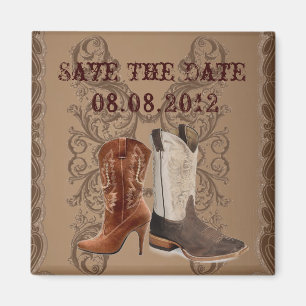 Imã Economias ocidentais do casamento das botas de