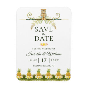 Ímã Economias tropicais elegantes o casamento do verã