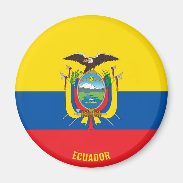 Imã Ecuador Flag Charming Patriotic (Frente)