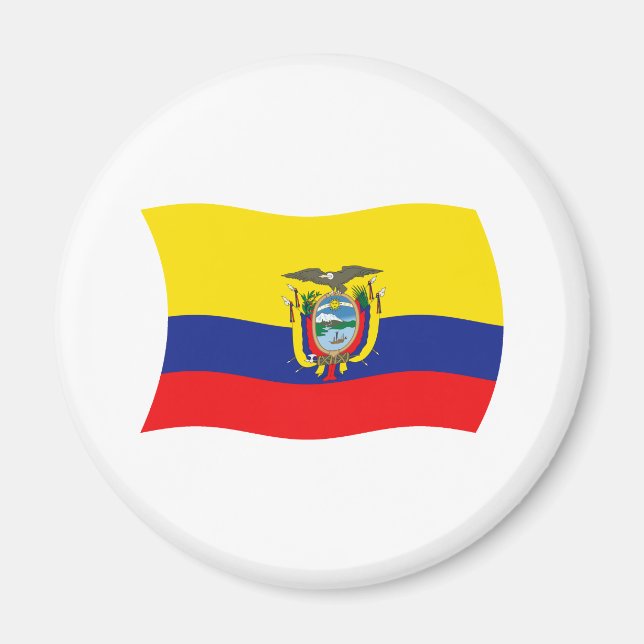 Imã Ecuador Flag Magnet (Frente)