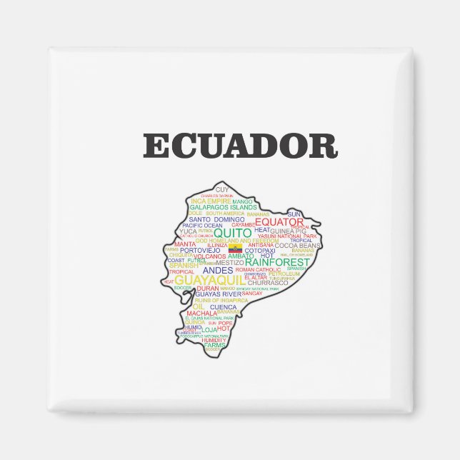 IMÃ ECUADOR WORD COLLAGE (Frente)