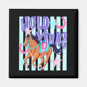 Imã Ed Retro Segure Seu Cavalo Ed Amante de Cavalos