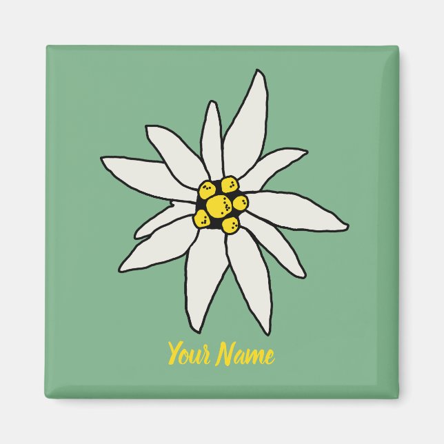 Imã Edelweiss Chalet Flower Huts Vintage Alm (Frente)