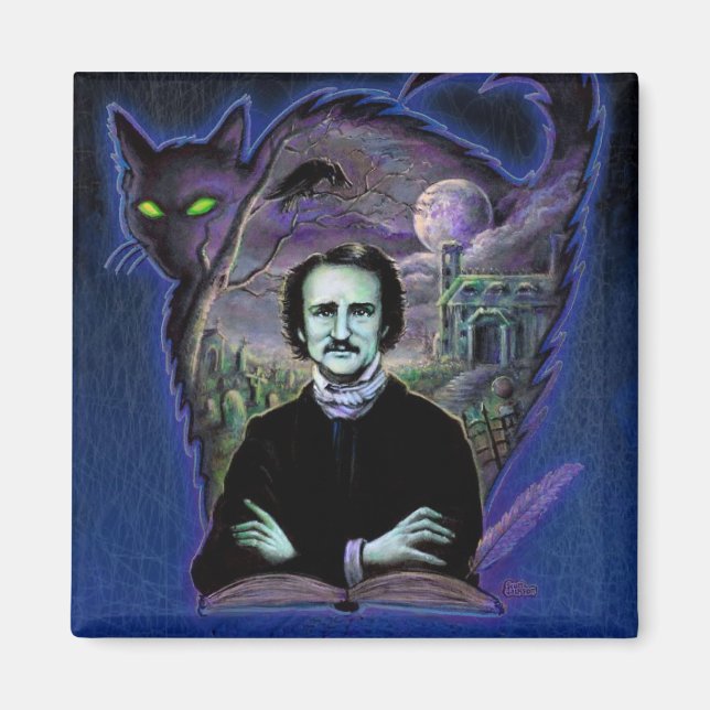 Imã Edgar Allan Poe Gothic (Frente)