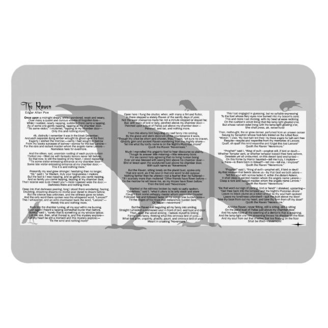 Ímã Edgar Allan Poe O Raven (Horizontal)