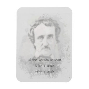 Ímã Edgar Allan Poe Poet Cote Sonha em um sonho