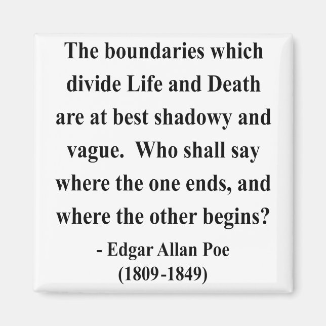 Imã Edgar Allen Poe Citação 10a (Frente)