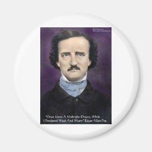Imã Edgar Allen Poe "The Raven" Cita Presentes e Cart