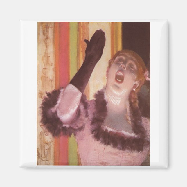 Imã Edgar Degas - Cantora com a Mulher Glove 1878 (Frente)
