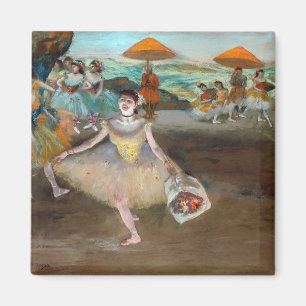 Imã Edgar Degas - Dançarina com Buquê, Curvando-se no