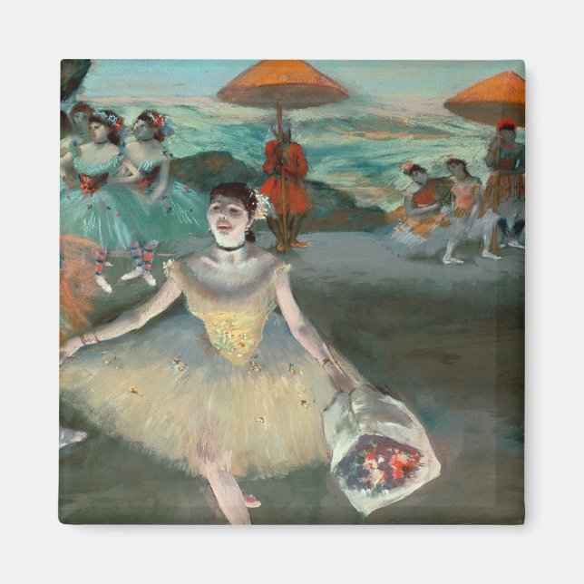 Imã Edgar Degas | Dançarino com buquê, coalhada (Frente)