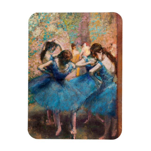 Ímã Edgar Degas - Dançarinos em azul (Vertical)