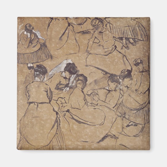 Imã Edgar Degas | Doze estudos sobre mulheres à fantas (Frente)