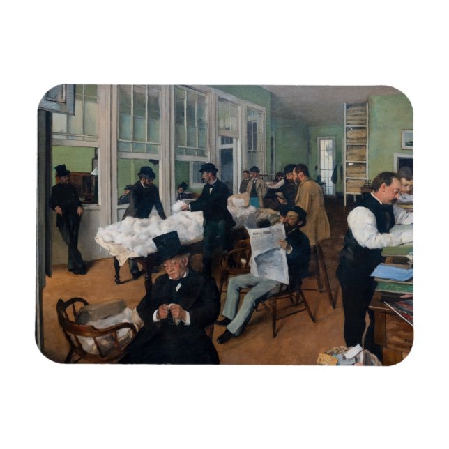 Ímã Edgar Degas - Escritório de Algodão em Nova Orlean (Horizontal)
