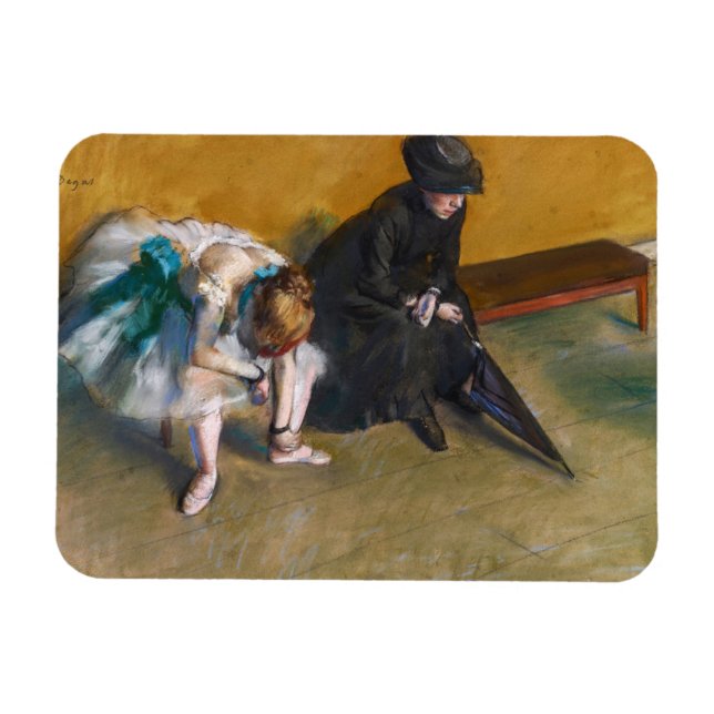 Ímã Edgar Degas - Esperando (Horizontal)