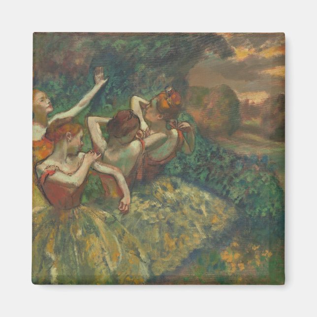 Imã Edgar Degas Four Dancers Impressionista (Frente)