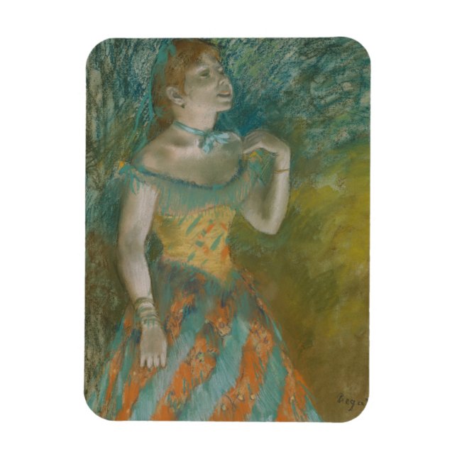 Ímã Edgar Degas | O Cantor em Verde (Vertical)