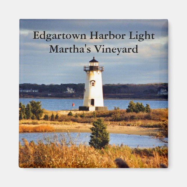 Imã Edgartown Harbor Light, Massachusetts Magnet (Frente)