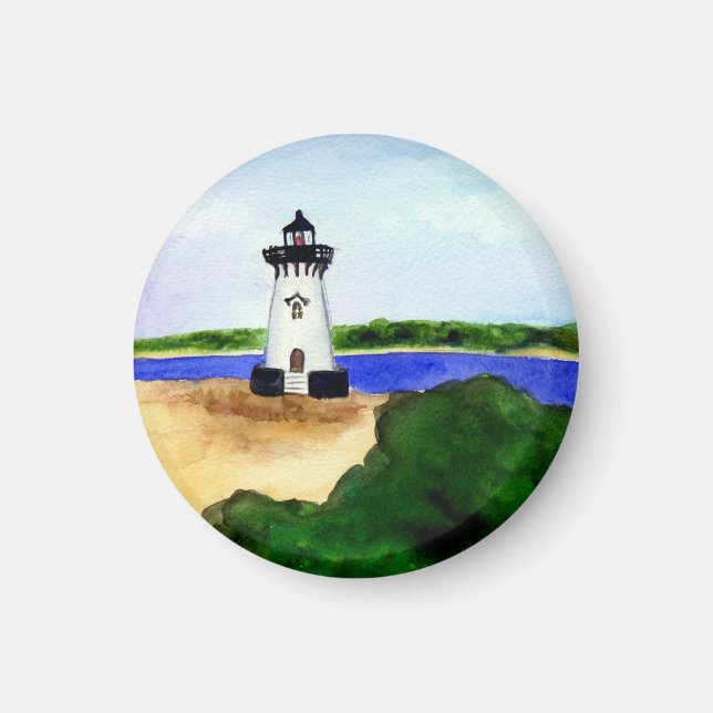 Imã Edgartown Harbor Lighthouse Magnet Gifts (Frente)