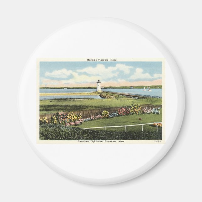 Imã Edgartown Lighthouse Martha's Vineyard c1925 (Frente)