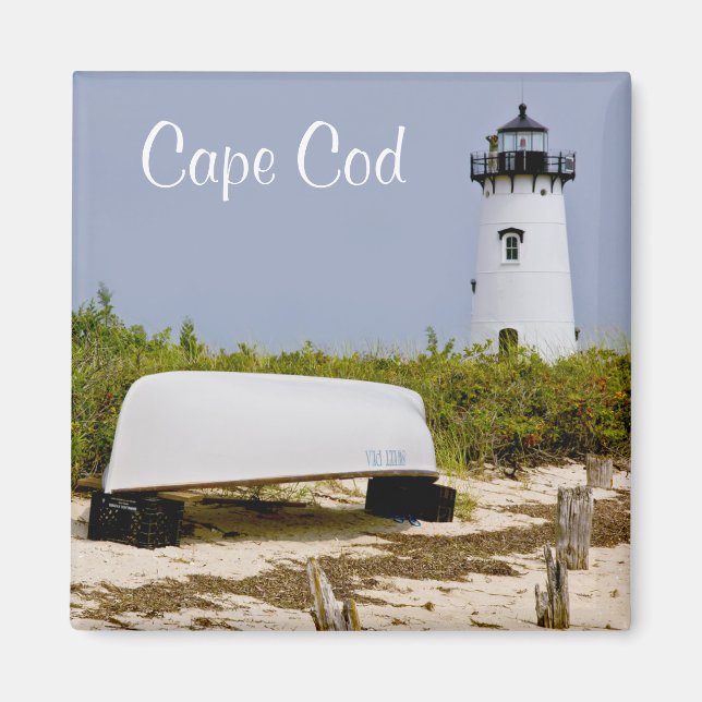 Imã Edgartown Lighthouse Martha's Vineyard Mass Magnet (Frente)