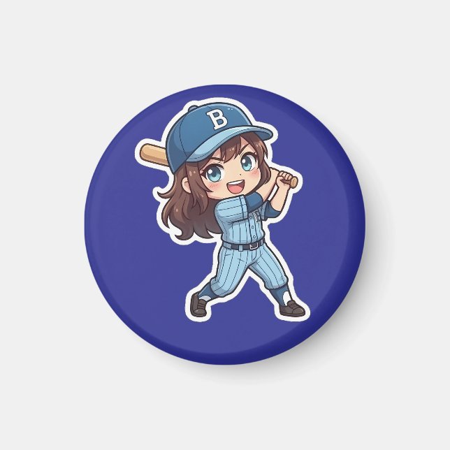 Imã Edição Chibi Baseball - Balanço de Poder (Frente)