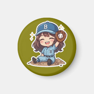 Imã Edição Chibi Baseball - Captura Vitoriosa