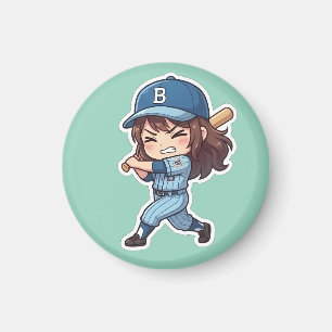 Imã Edição Chibi Baseball - Grande Rebatedor