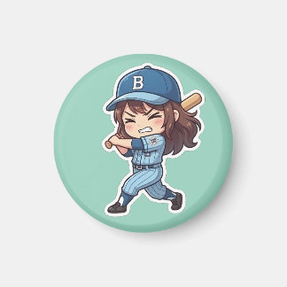 Imã Edição Chibi Baseball - Grande Rebatedor