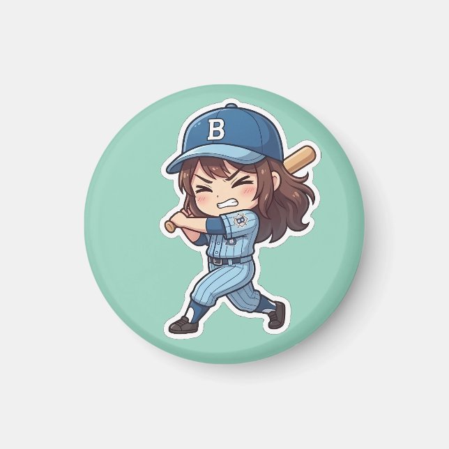 Imã Edição Chibi Baseball - Grande Rebatedor (Frente)