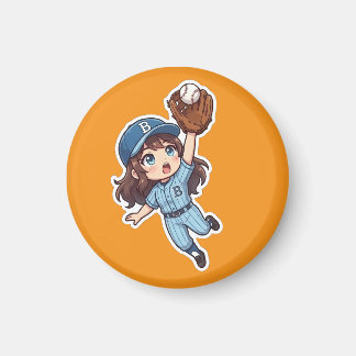 Imã Edição Chibi Baseball - Pega Saltitante