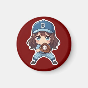 Imã Edição Chibi Baseball - Posição de Prontidão