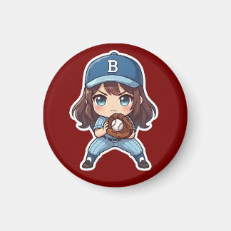 Imã Edição Chibi Baseball - Posição de Prontidão
