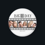 Imã Edição de Filmes Divertidos Adição de 3 Fotos<br><div class="desc">Para o casal que adora tirar fotos,  este ímã especial de casamento apresenta um filme/estética de cinema divertido. Adicione seu mês e dia especiais ao centro da frente. Escolha 3 (três) das suas fotos favoritas. Seus nomes também são apresentados. Use o modelo para personalizar.</div>