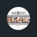 Imã Edição de Filmes Divertidos Adição de 3 Fotos<br><div class="desc">Para o casal que adora tirar fotos,  este ímã especial de casamento apresenta um filme/estética de cinema divertido. Adicione seu mês e dia especiais ao centro da frente. Escolha 3 (três) das suas fotos favoritas. Seus nomes também são apresentados. Use o modelo para personalizar.</div>