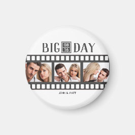 Imã Edição de Filmes Divertidos Adição de 3 Fotos