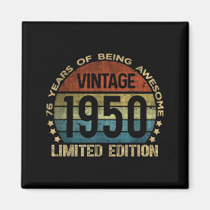 Imã Edição Limitada de 76 Anos de Idade Vintage 1950 7