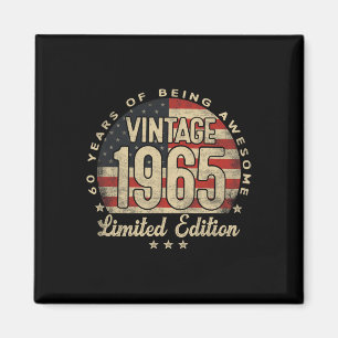 Imã Edição Limitada Vintage 1965 Presentes de 60 anos