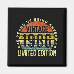 Imã Edição Limitada Vintage 1986 40 Anos 40º Aniversár