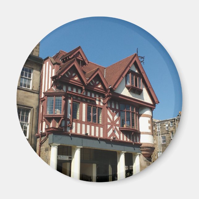 Imã Edifício de carvalho Tudor, Edimburgo, Escócia (Frente)