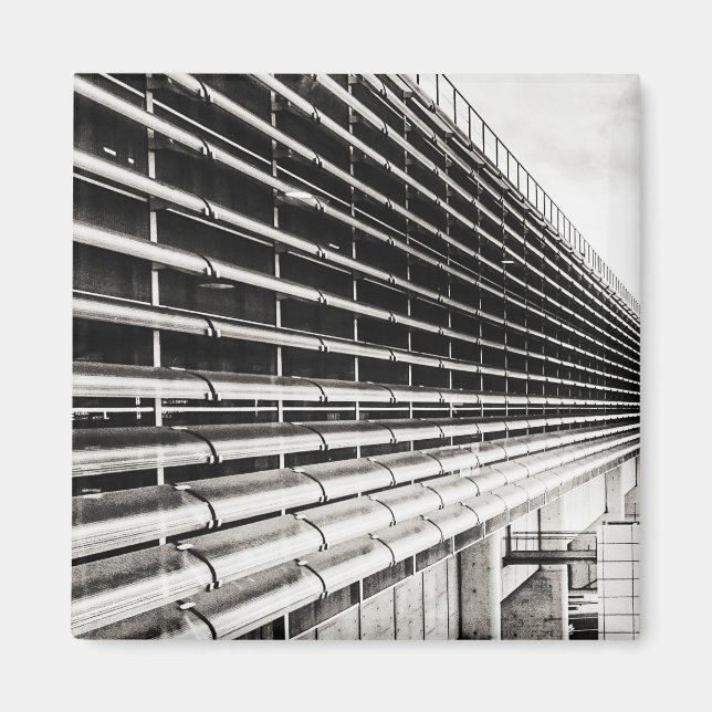 Imã Edifício industrial Magneta branca e preta (Frente)