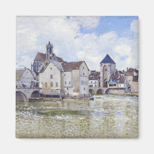 Imã Edifícios Alfred Sisley e pontes com água