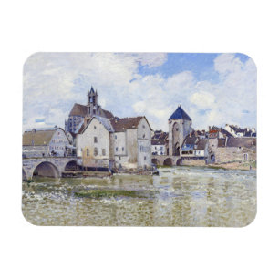 Ímã Edifícios Alfred Sisley e pontes com água