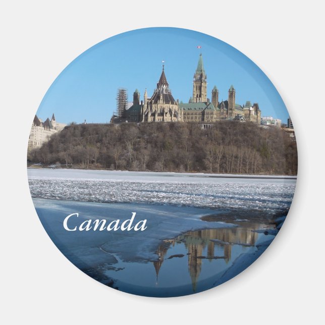 Imã Edifícios do Parlamento do Canadá Vista do Rio Ott (Frente)