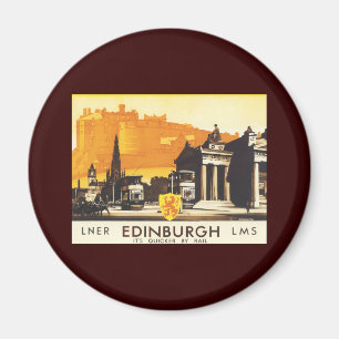 Imã Edinburgh via Poster de caminho de ferro LNER