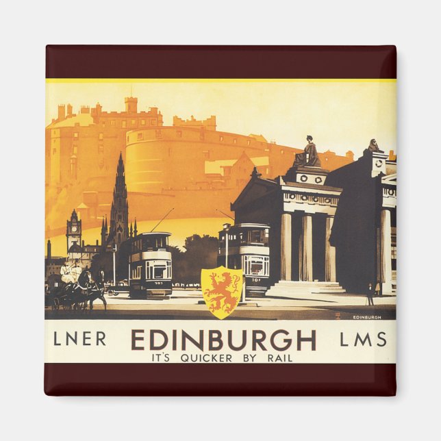 Imã Edinburgh via Poster do trem LNER (Frente)
